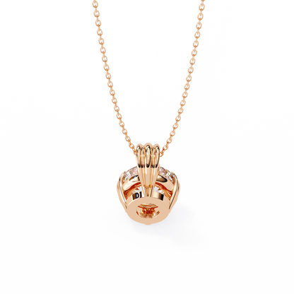 True Orbit – Round Lab Diamond Bezel Pendant