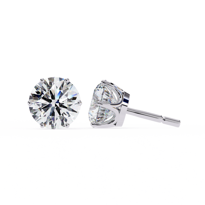 Nova Beam – Round Lab Diamond Radiant Stud Earrings