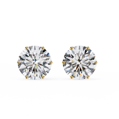 Nova Beam – Round Lab Diamond Radiant Stud Earrings