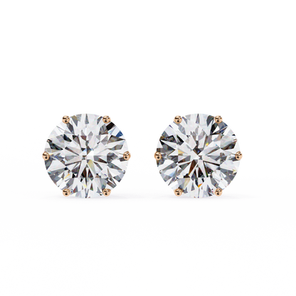Nova Beam – Round Lab Diamond Radiant Stud Earrings