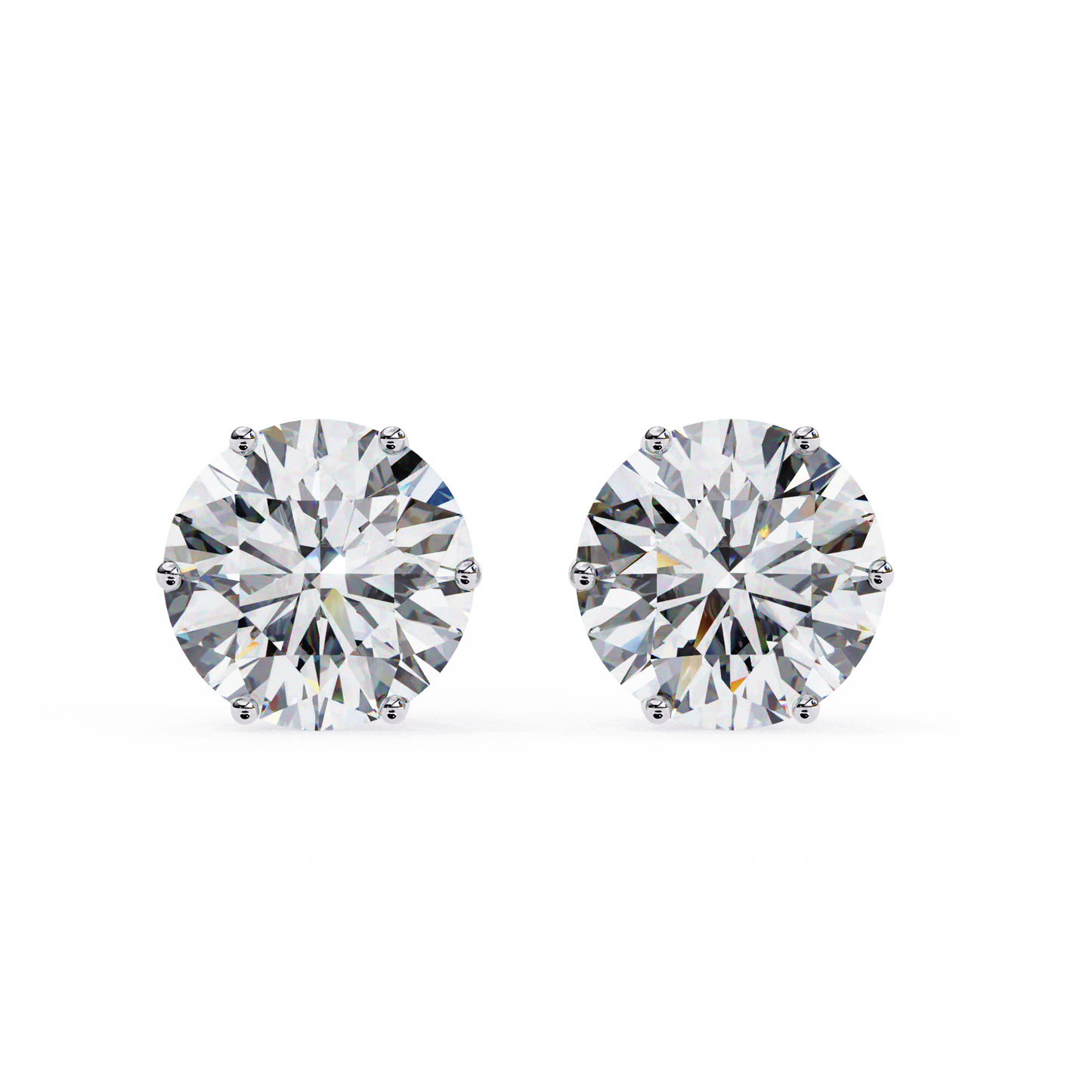 Nova Beam – Round Lab Diamond Radiant Stud Earrings