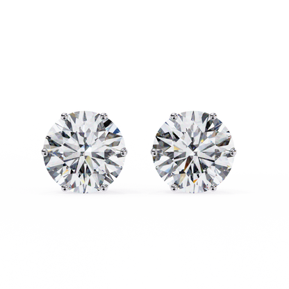 Nova Beam – Round Lab Diamond Radiant Stud Earrings