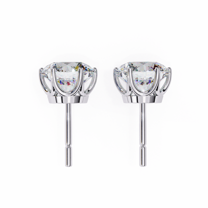 Nova Beam – Round Lab Diamond Radiant Stud Earrings