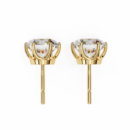Nova Beam – Round Lab Diamond Radiant Stud Earrings