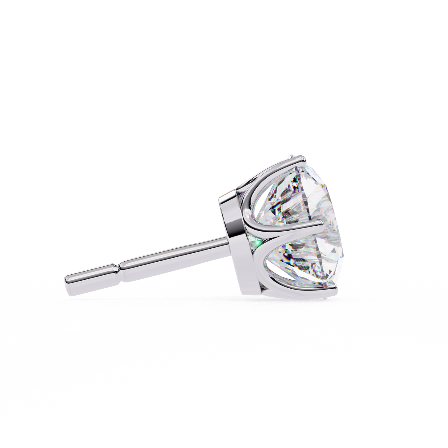 Nova Beam – Round Lab Diamond Radiant Stud Earrings