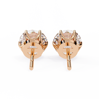 Nova Beam – Round Lab Diamond Radiant Stud Earrings