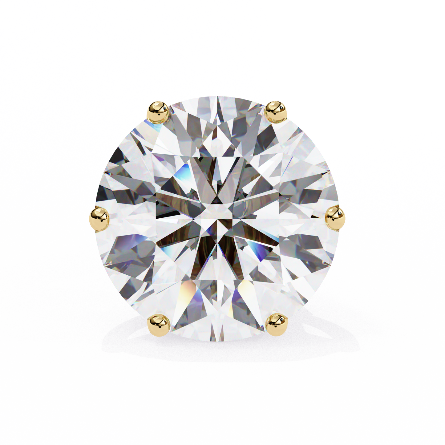Nova Beam – Round Lab Diamond Radiant Stud Earrings