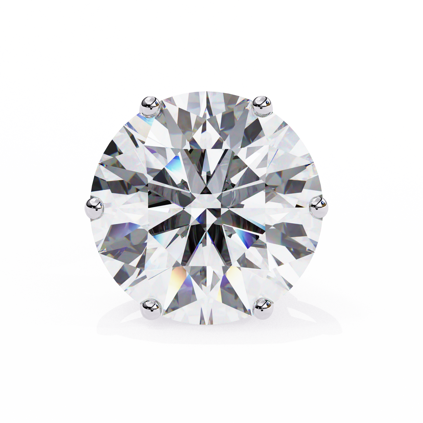 Nova Beam – Round Lab Diamond Radiant Stud Earrings