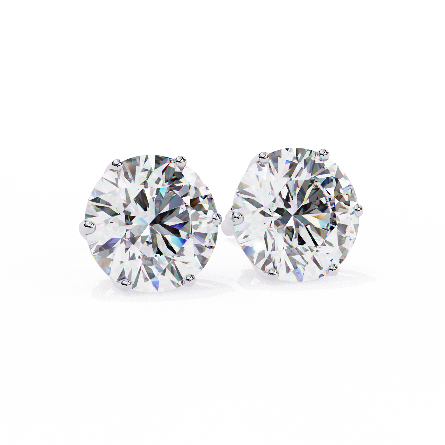 Nova Beam – Round Lab Diamond Radiant Stud Earrings