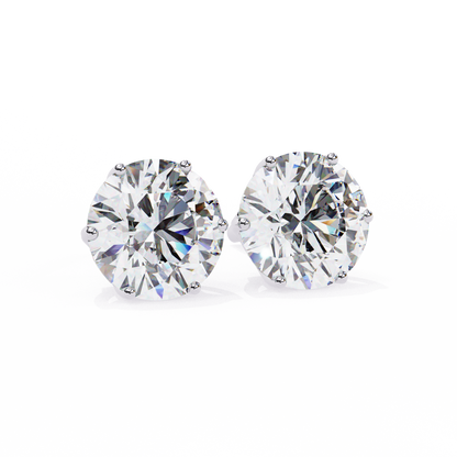 Nova Beam – Round Lab Diamond Radiant Stud Earrings