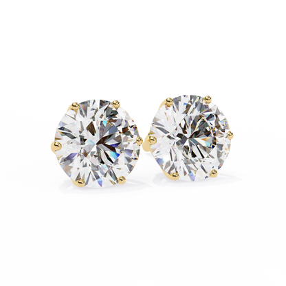 Nova Beam – Round Lab Diamond Radiant Stud Earrings