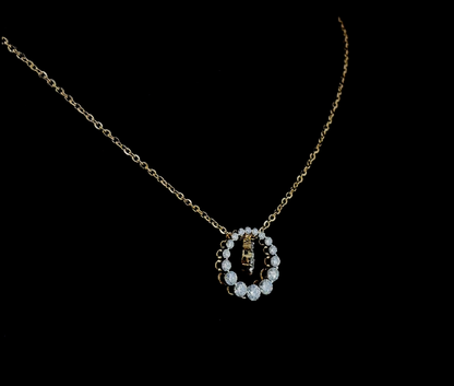 Mixed Round Diamond Pendant in 14K Yellow Gold