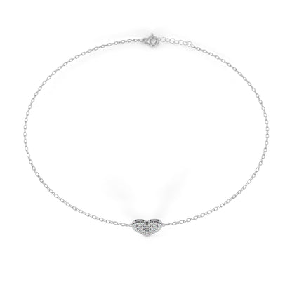 Heart Diamond Charm Bracelet