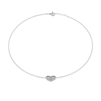 Heart Diamond Charm Bracelet
