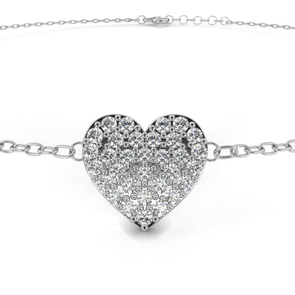 Heart Diamond Charm Bracelet