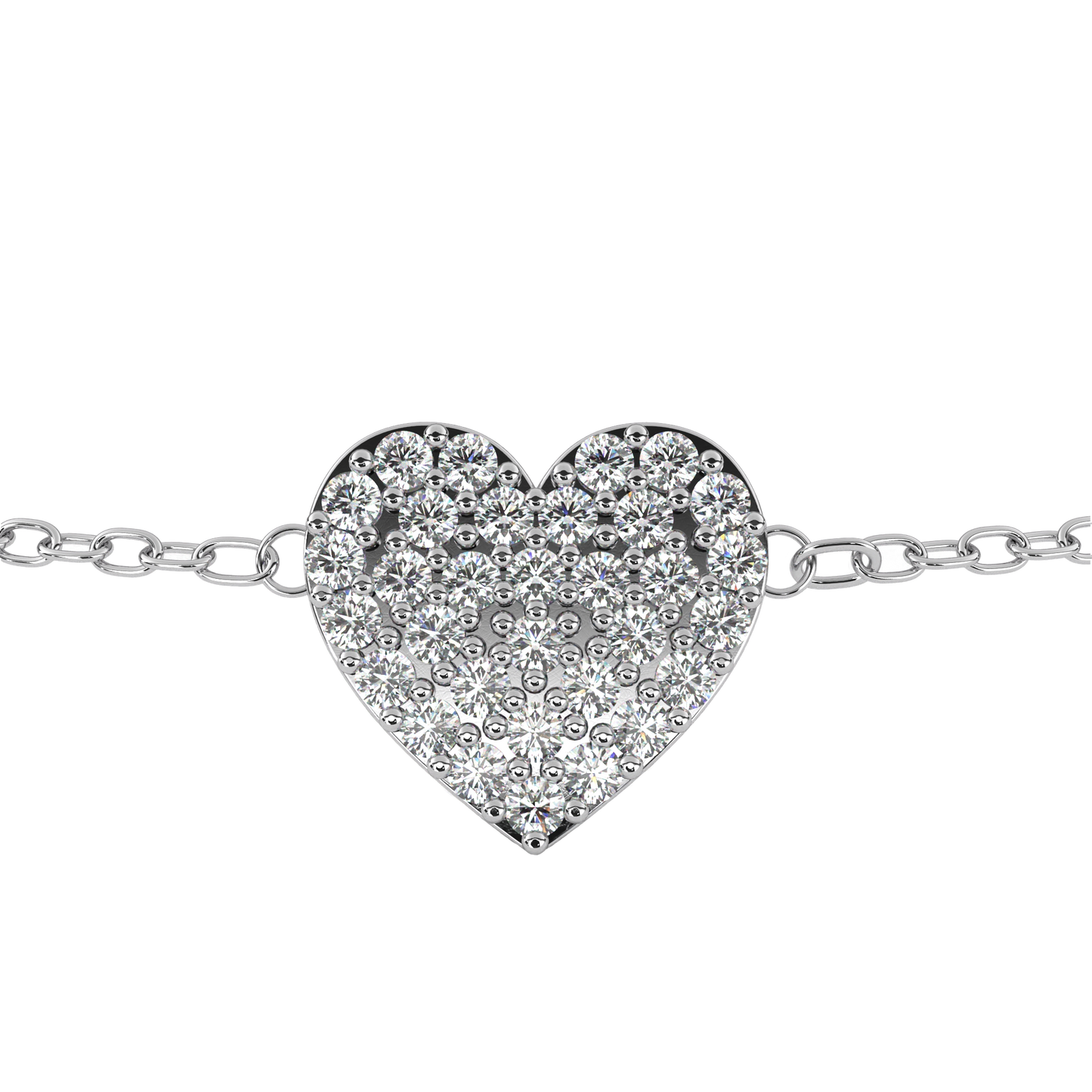 Heart Diamond Charm Bracelet