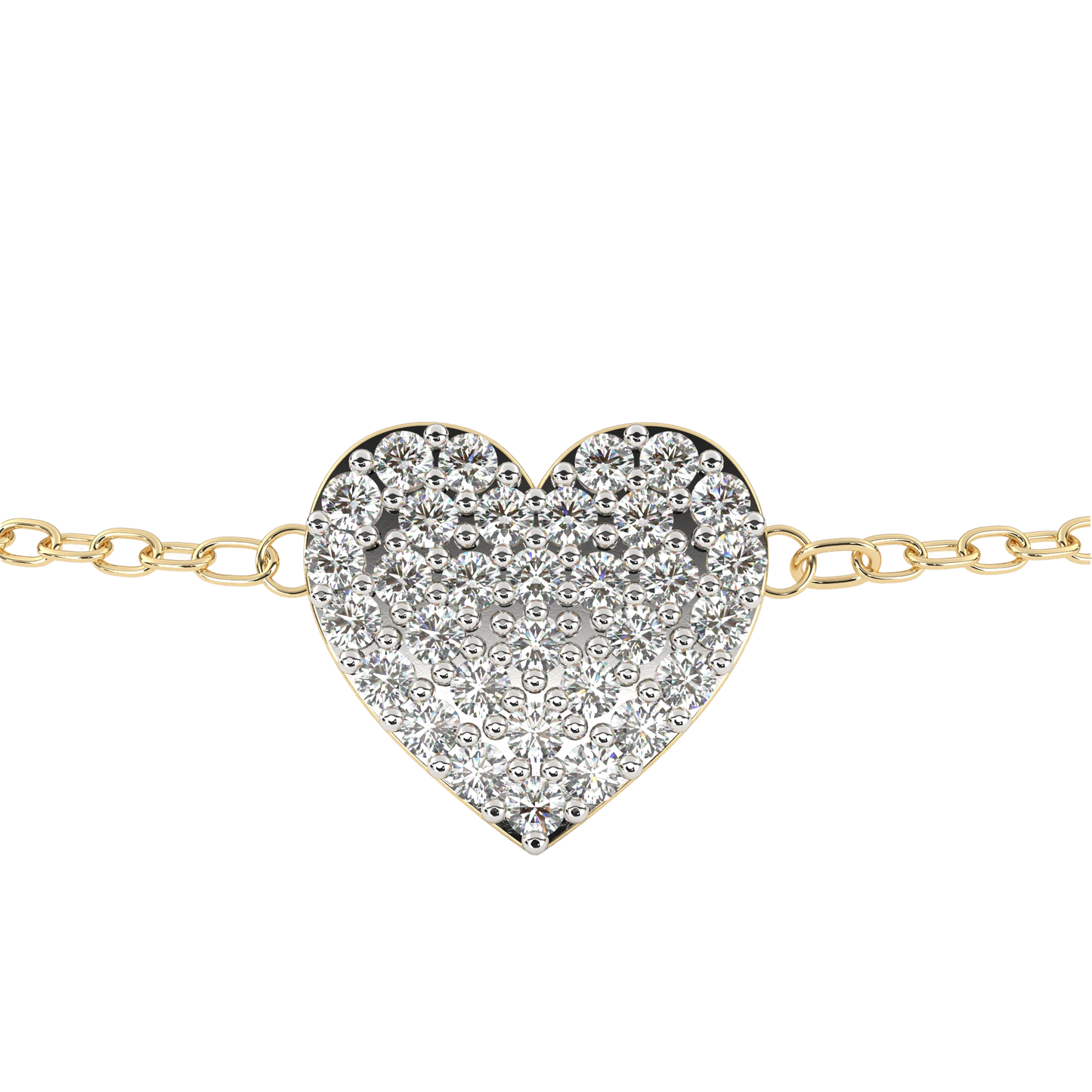 Heart Diamond Charm Bracelet