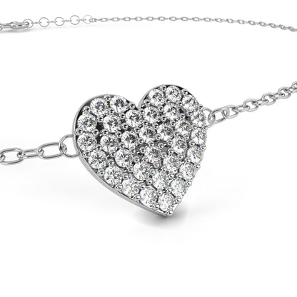 Heart Diamond Charm Bracelet