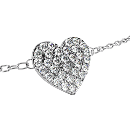 Heart Diamond Charm Bracelet
