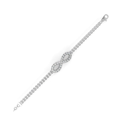 Eternal Loop – Round Lab Diamond Infinity Bracelet