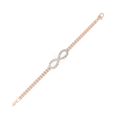 Eternal Loop – Round Lab Diamond Infinity Bracelet