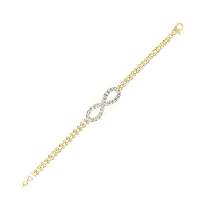 Eternal Loop – Round Lab Diamond Infinity Bracelet