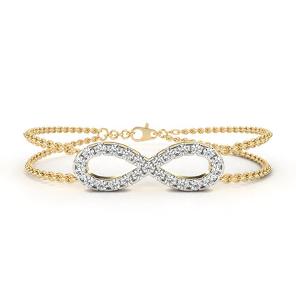 Eternal Loop – Round Lab Diamond Infinity Bracelet