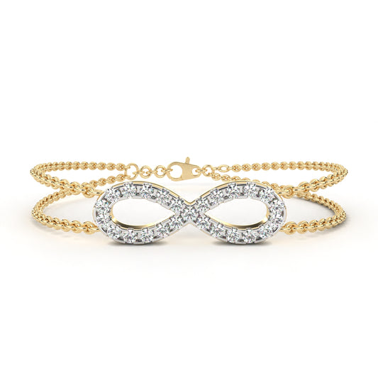 Eternal Loop – Round Lab Diamond Infinity Bracelet