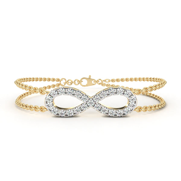 Eternal Loop – Round Lab Diamond Infinity Bracelet