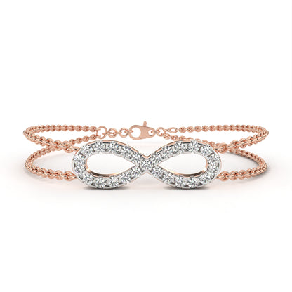 Eternal Loop – Round Lab Diamond Infinity Bracelet