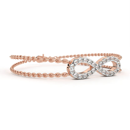 Eternal Loop – Round Lab Diamond Infinity Bracelet
