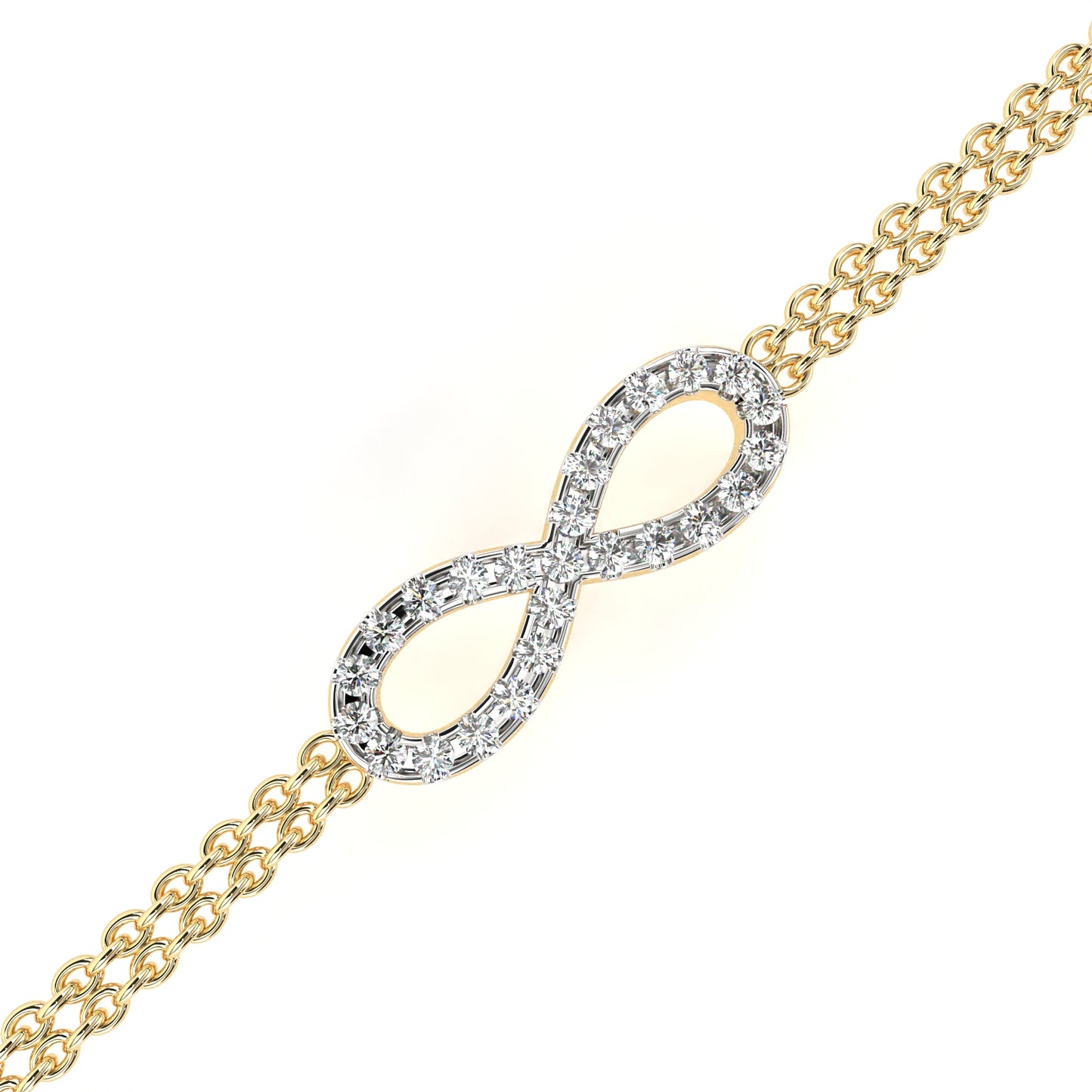 Eternal Loop – Round Lab Diamond Infinity Bracelet