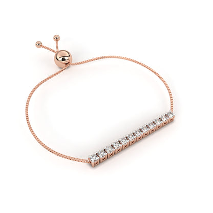 Orbit Chain Round Lab Diamond Dual Disc Bracelet
