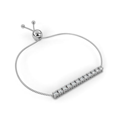 Orbit Chain Round Lab Diamond Dual Disc Bracelet