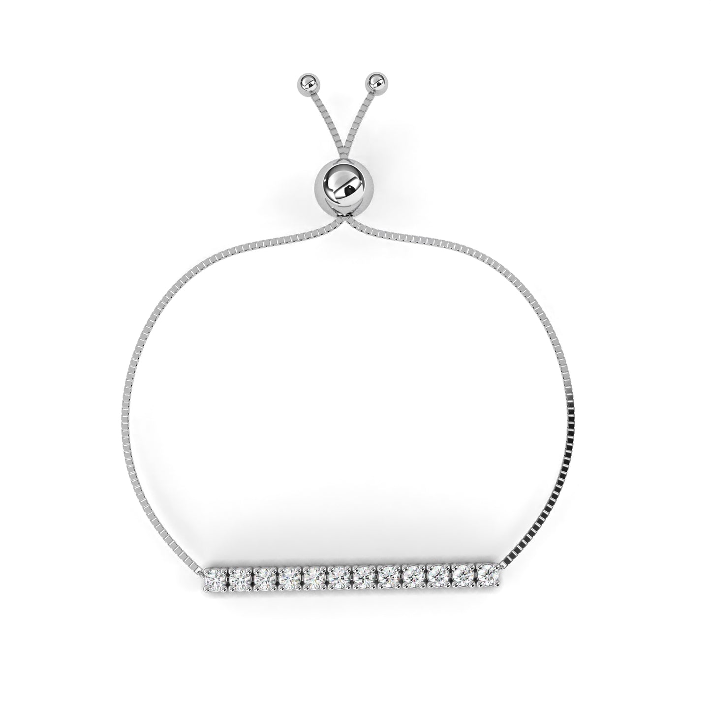 Orbit Chain Round Lab Diamond Dual Disc Bracelet