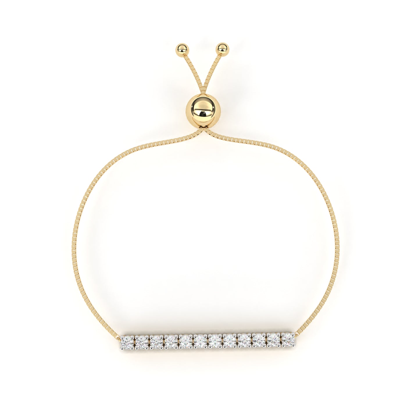 Orbit Chain Round Lab Diamond Dual Disc Bracelet