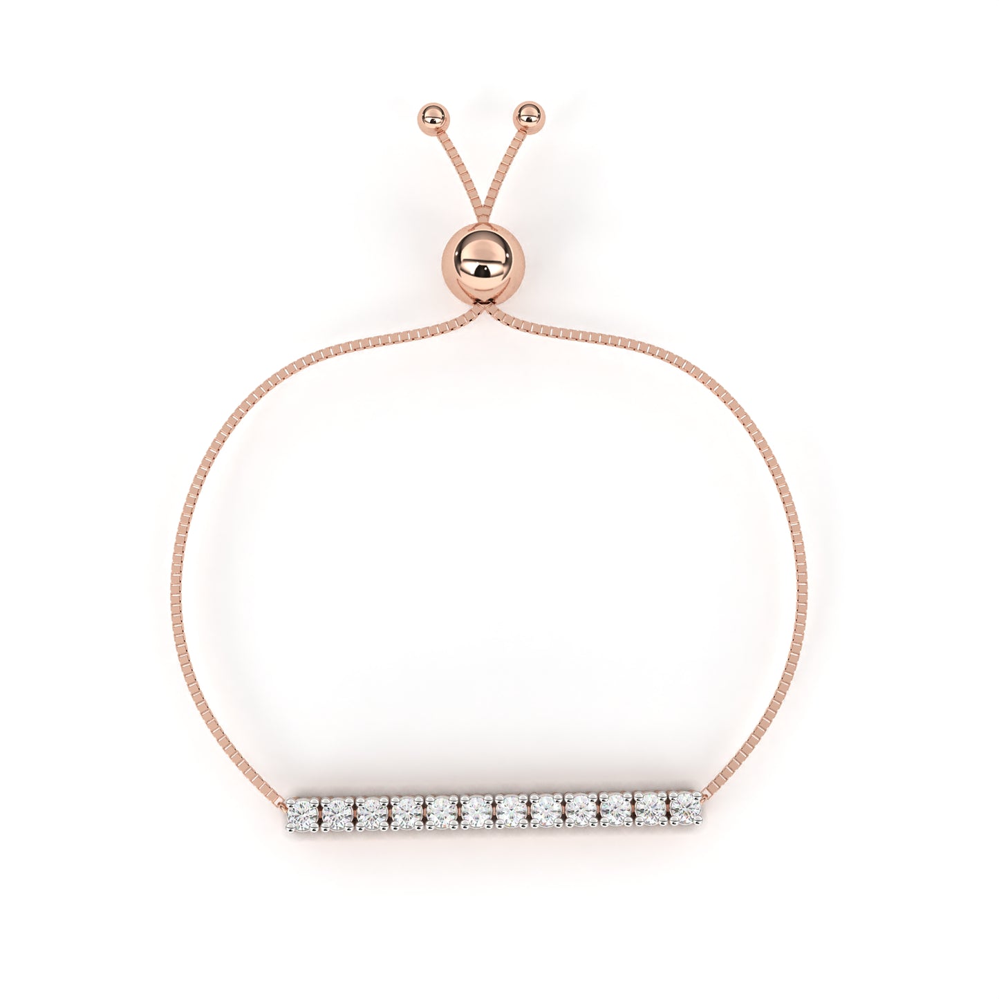 Orbit Chain Round Lab Diamond Dual Disc Bracelet