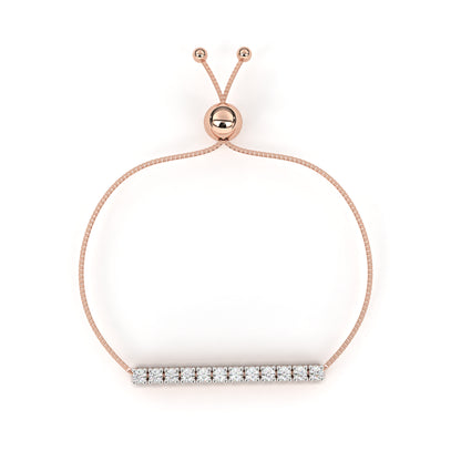 Orbit Chain Round Lab Diamond Dual Disc Bracelet