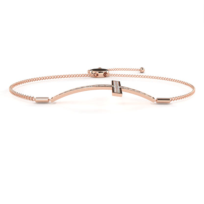 Celeste Orbit – Round Lab Diamond Open Disc Bracelet