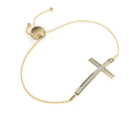 Celeste Orbit – Round Lab Diamond Open Disc Bracelet