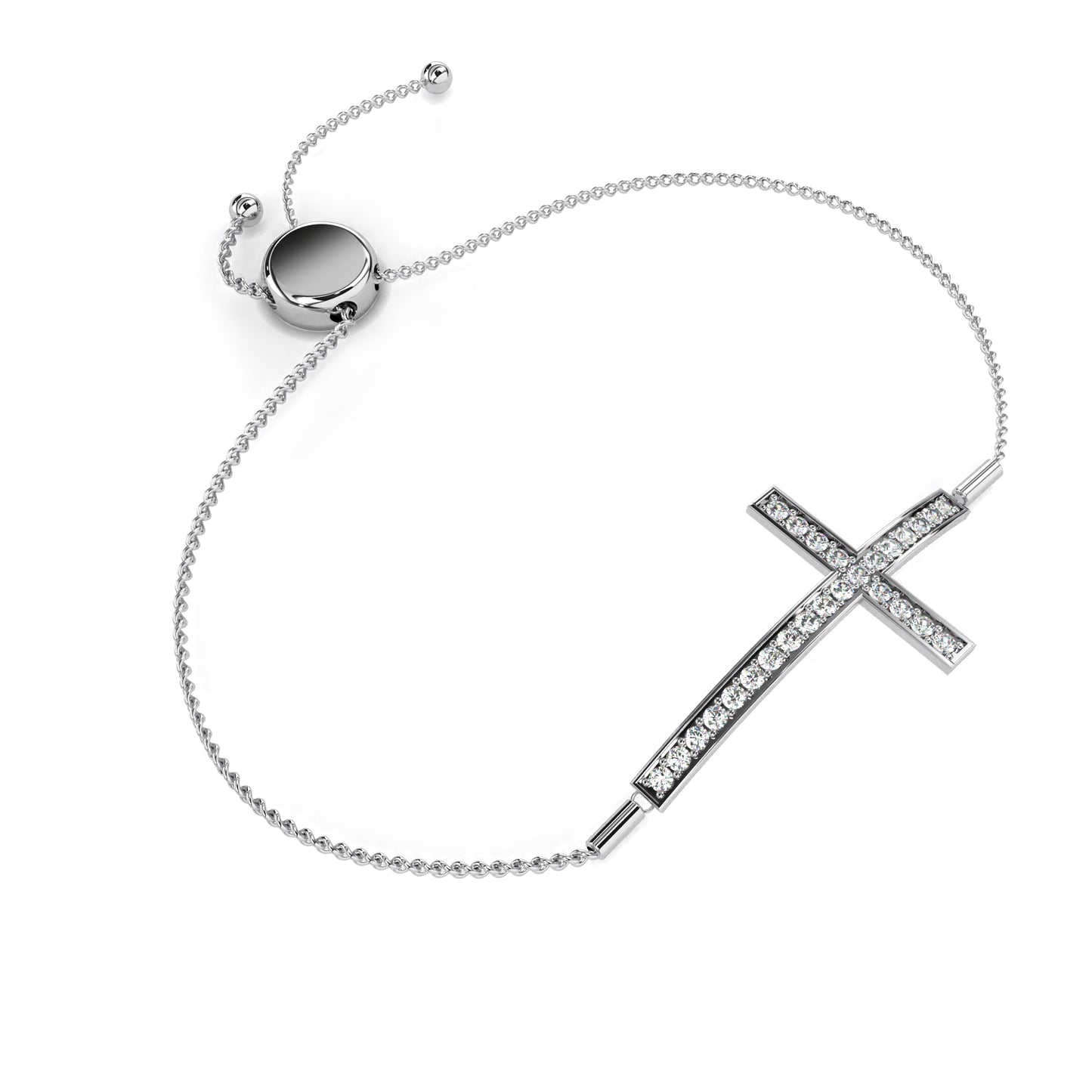 Celeste Orbit – Round Lab Diamond Open Disc Bracelet