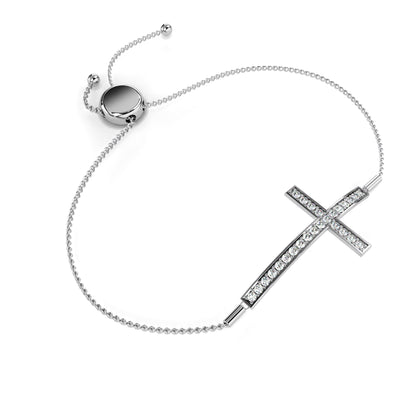 Celeste Orbit – Round Lab Diamond Open Disc Bracelet