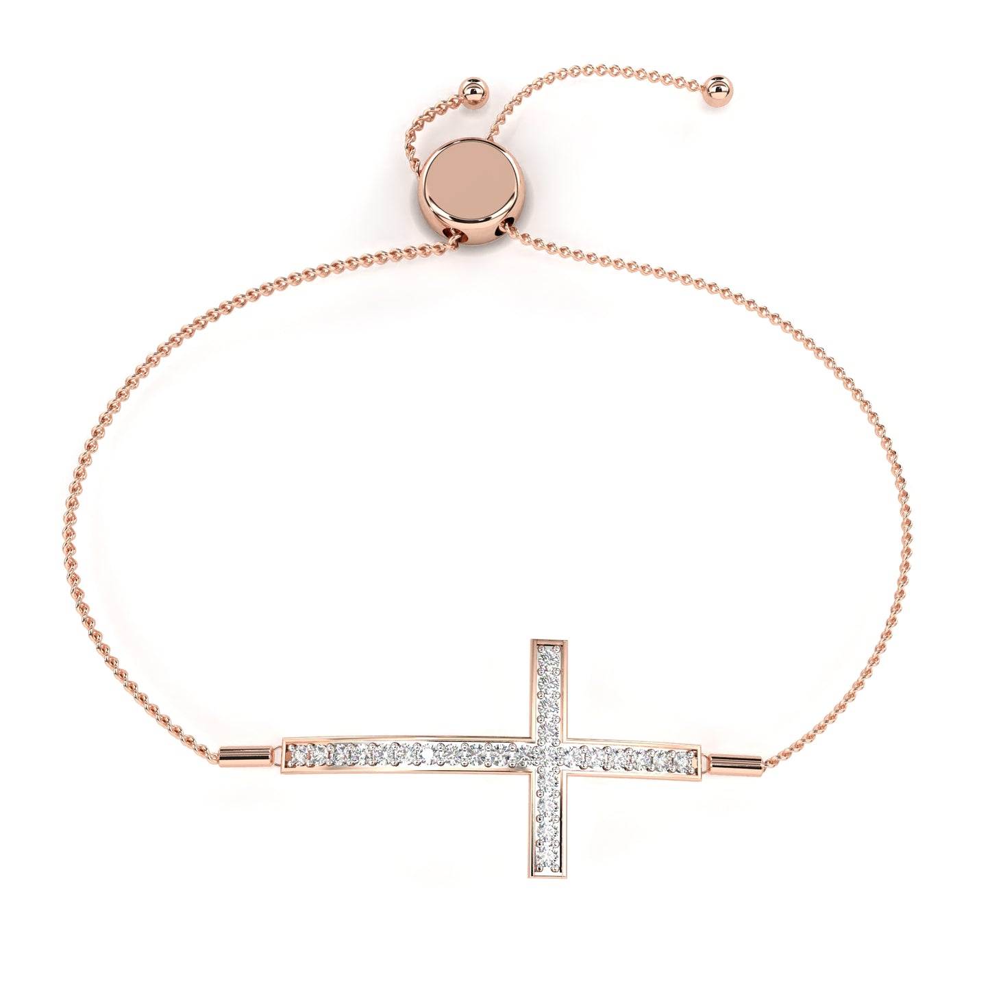Celeste Orbit – Round Lab Diamond Open Disc Bracelet