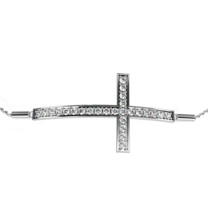 Celeste Orbit – Round Lab Diamond Open Disc Bracelet