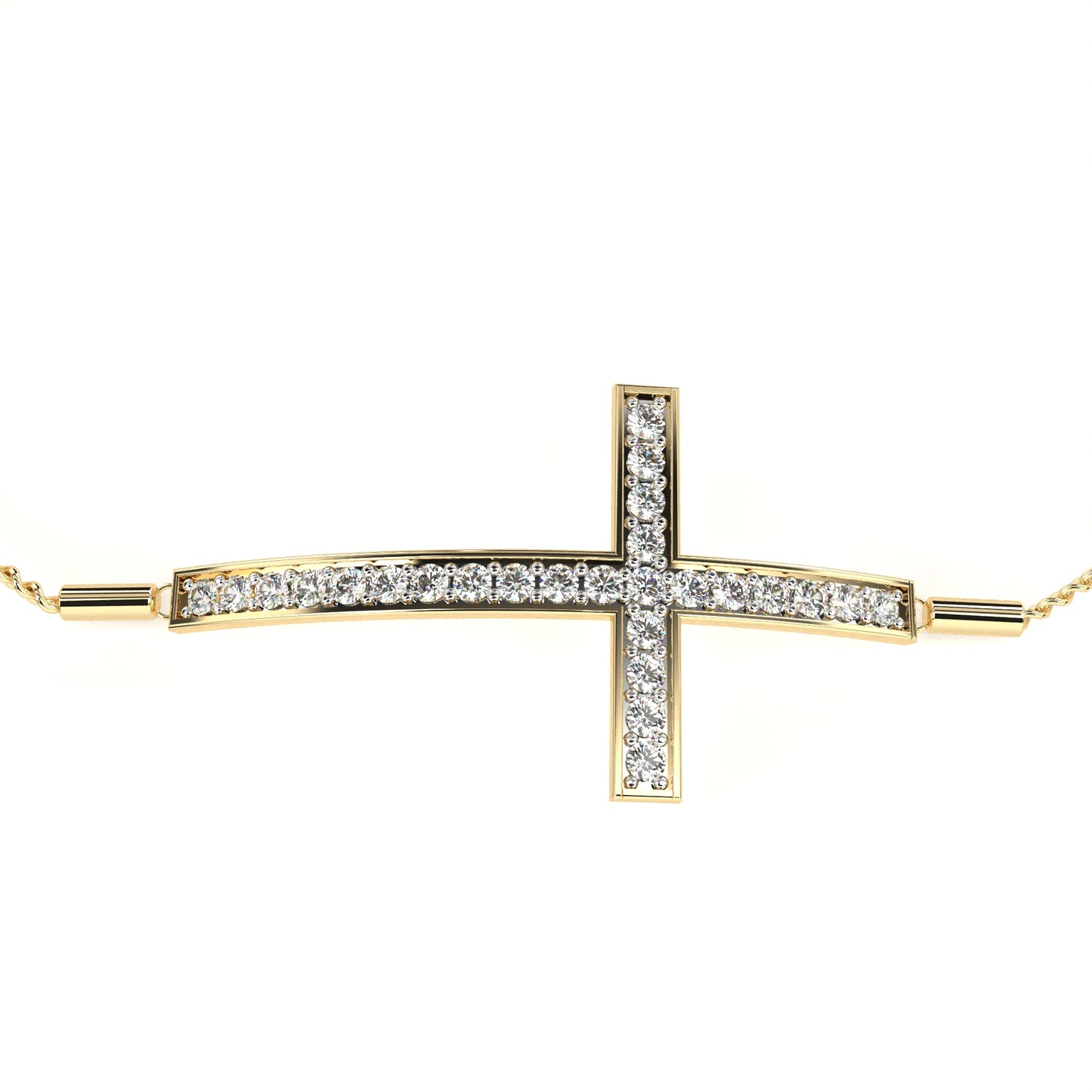 Celeste Orbit – Round Lab Diamond Open Disc Bracelet