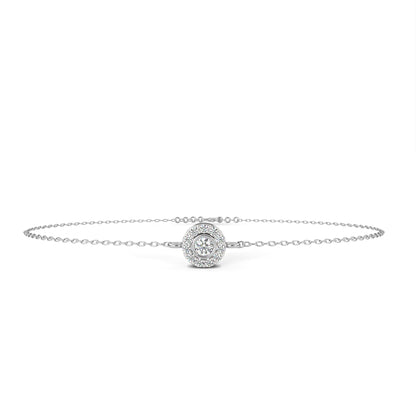 Solar Arc – Round Lab Diamond Half-Halo Disc Bracelet