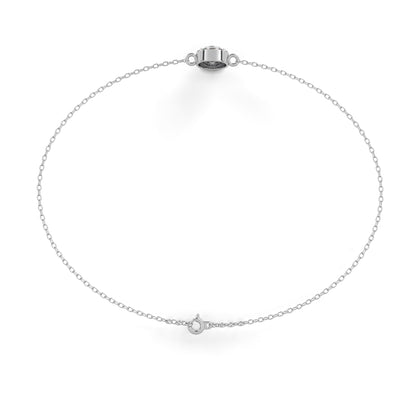 Solar Arc – Round Lab Diamond Half-Halo Disc Bracelet