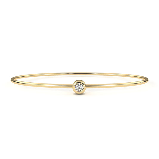 Eclipse Point – Round Lab Diamond Minimal Dot Bracelet