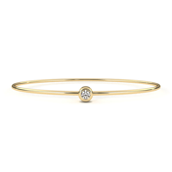 Eclipse Point – Round Lab Diamond Minimal Dot Bracelet