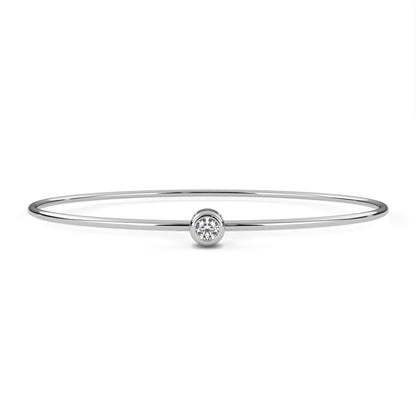 Eclipse Point – Round Lab Diamond Minimal Dot Bracelet